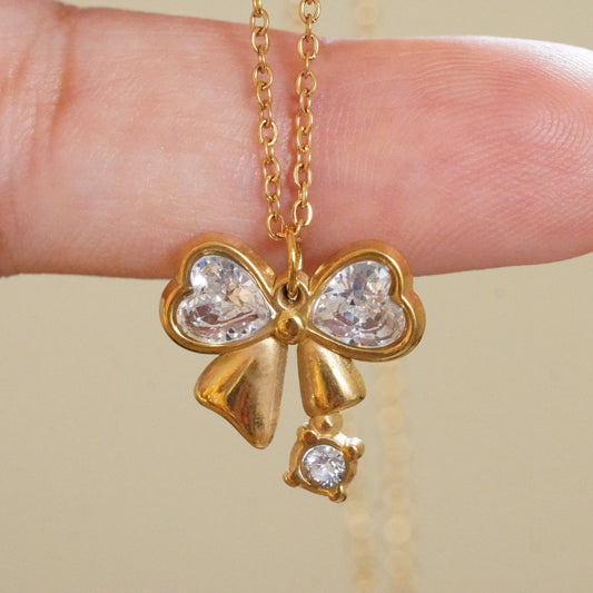 Diamond Ribbon Necklace